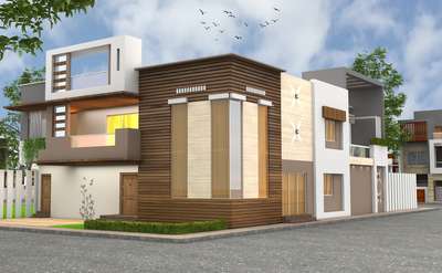 40x50 corner bunglow
project in indore
 #HouseDesigns  #ElevationHome  #3Delevation  #bungalowdesign  #kcsconsultant  #