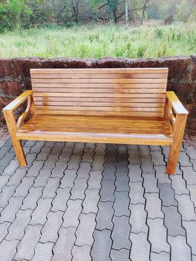 thek wood garden bench