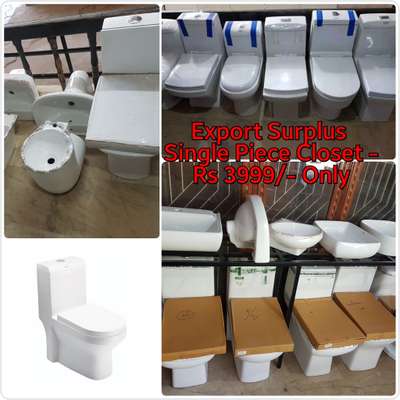 Export Surplus Wash basins, Wall Hang, EWC, OrissaPan Available. Export Surplus Single Piece Closets At Rs 3999/- Only @ Jet Ceramics And Granites, Near Vengali Bridge, Elathur PO, Kozhikode 📞+917012304242