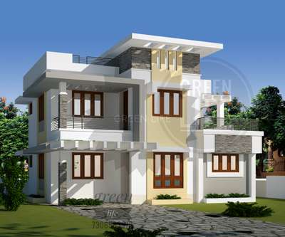 1350 sqft 3 BHK House design @palakkad