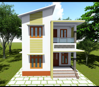 1300 Sq ft double floor home design