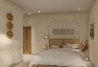 Boho bliss : A simple,Bohemian bedroom retreat
location : kallai, Calicut 
 #bedroominterior 
 #InteriorDesigner 
 #bohemian 
 #simpleinteriordesign 
 #Architect 
 #architecturedesigns 
 #beautifulhouse 
 #simplebedroom 
 #simplebedroomdesigns
