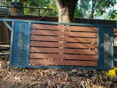 Wood board and design gi sheet
10 feet sliding 3 feet push open gate 16 cage gp pipe