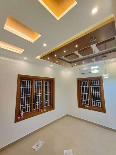 Gypsum ceiling #GypsumCeiling  #Gypsam #FalseCeiling #InteriorDesigner #Architectural&Interior #KeralaStyleHouse #CelingLights #WoodenCeiling #newwork #LivingRoomIdeas
