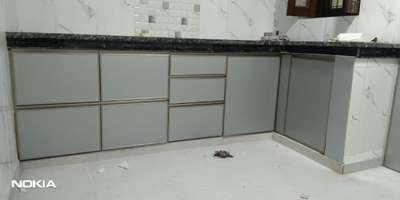 aluminium modular kitchen  #ModularKitchen #KitchenCabinet  #LShapeKitchen  #awesome  #Interior_Work  #KitchenInterior