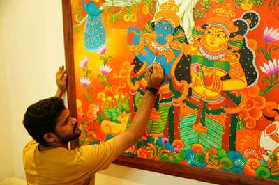 Kerala mural paintings
Krishna and Radha paintings
mob..9847490699