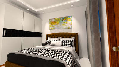 Bedroom designing for 3 bhk 
residential designing  
 #FloorPlans #HouseDesigns  #renderlovers #consultant #3BHKHouse