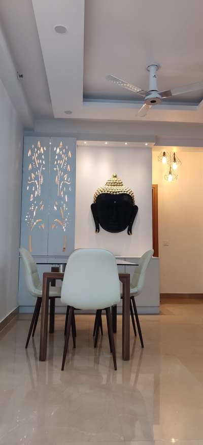 #mandirdesign #simple #buddha #DiningTable #CelingLights #hanginglights #carvingdoor