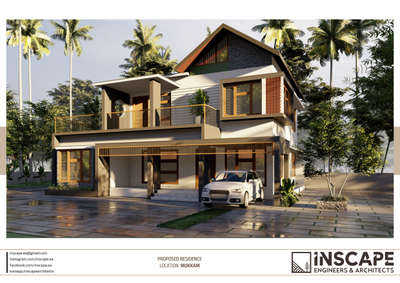 Proposed exterior design.
.
.
.
 #KeralaStyleHouse  #keralahomeplans  #keralahomedesignz  #keralatourism  #photography  #Architect  #architecturedesigns  #exteriordesigns  #CivilEngineer  #inscape  #NorthFacingPlan  #4BHKPlans  #HouseDesigns  #LUXURY_INTERIOR  #OpenKitchnen  #Modularfurniture  #LivingroomDesigns