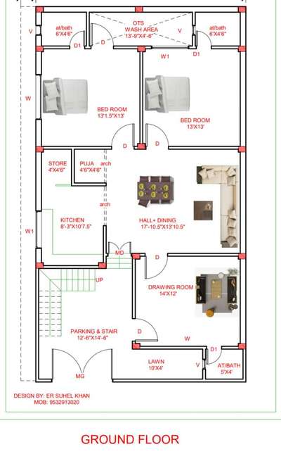 2d floor plan 
rs 4/sqft