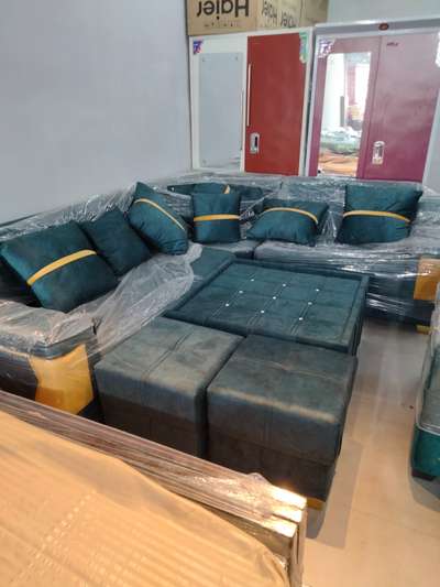 sofa set 7-seater with center table side stool 32000 rupees