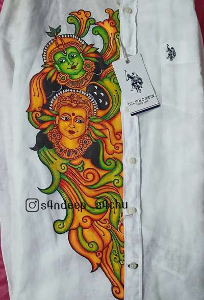 Fabric painting ✨️
kerala mural painting on shirt




#fabricpainting #linen #keralatraditionalmural #keralamuralpainting #fashionweek #fashion #shirts #radhamadhava