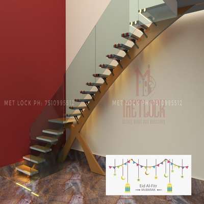 Staircase Designs by Interior Designer 𝖒𝖊𝖙𝖑𝖔𝖈𝖐🪀 🅔🅝🅖🅘🅝🅔🅔🅡🅘🅝🅖, Ernakulam | Kolo