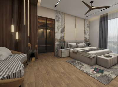 #architecturedesigns  #Architectural&Interior #MasterBedroom  #modernhousedesigns #louver #stonecladding #BedroomDesigns