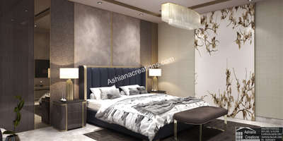 #master bedroom  #high back #ashiana creations 
 #blue beige  #for more updates please follow ashianacreations.com