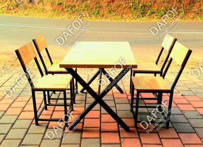 Metal wood restaurant furniture