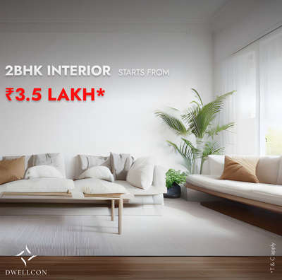 Step into the world of elegance with our stunning 2 BHK interior designs, starting from just 3.5 lakhs. Experience the perfect harmony of style, functionality, and comfort as we transform your space into a personalized sanctuary. Our expert designers curate every detail to reflect your unique taste and lifestyle. Elevate your living experience and indulge in luxury without compromising on affordability. Discover the beauty of bespoke interiors today.

dwellcon.in
Live The Experience

#dwellcon #livetheexperience #2BHKInteriors #ElegantLiving #AffordableLuxury #FunctionalDesigns #PersonalizedSpaces #StylishComfort #ExpertDesigners #BespokeInteriors #TransformYourSpace #LuxuriousLiving #ReflectYourStyle #LifestyleUpgrade #AffordableExcellence #InteriorInspiration #DreamHome #FunctionalElegance #BeautifulInteriors #ModernLiving #SpaceOptimization #EnhancedComfort #HomeMakeover #InteriorDesignIdeas #InteriorDecor #AffordableOpulence #LuxuryWithinReach #DesignYourSpace #UpgradeYourLifestyle