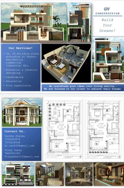 Contact us for all type of constructions, 2D 3D home plans, elevations, all type of structural and working drawings and Interior design according to vastu.
7974918548,
7024663874 Whatsapp