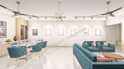 Redesigning of a 25' X 17' Drawing/Living cum Dining area for a residence in Vaishali. elegant yet simple design as per client's choice. kindly review the same!! #InteriorDesigner #LivingroomDesigns #LivingRoomSofa #LivingRoomPainting #LivingRoomIdeas #drawingroom #DiningChairs #DiningTable #diningarea #Dining/Living #chandelier #FalseCeiling #Architectural&Interior #Architect #visualarchitects #visualizer #lights #ncr #ghaziabadinterior #DelhiGhaziabadNoida