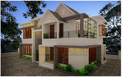 3ds elevation of our upcoming project, on Nilambur
 #KeralaStyleHouse  #ContemporaryHouse  #ElevationDesign  #ElevationHome  #nilambur