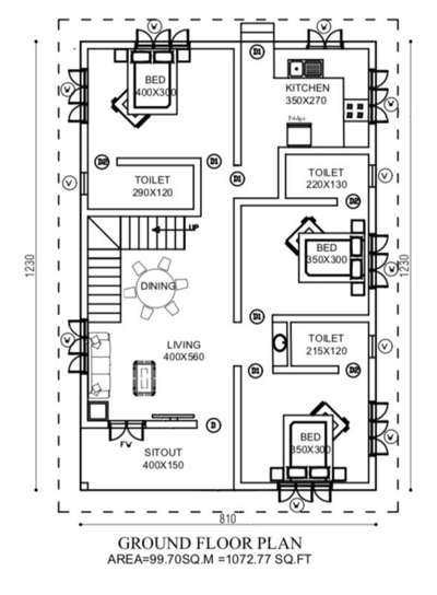 Floor plan 1072 sqft
#3BHKPlans #houseplans #budgethomes