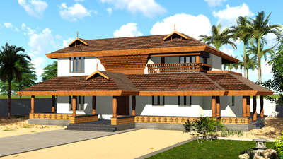 Traditional nalukettu ✨🤞🏻 #vastu #3dmodeling #exteriors  #exteriordesigns  #TraditionalHouse  #HouseDesigns