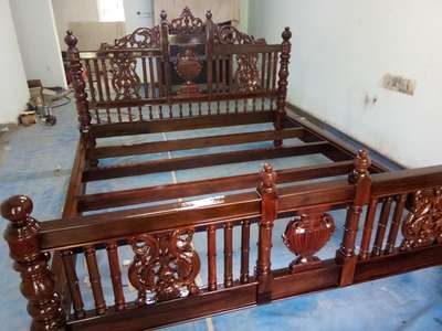 # teak wood traditional bed Kerala style.... please call 9496145122