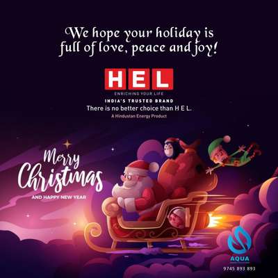 |• We hope your holiday is full of love, peace and joy •| 

contact :- 9745 893 893
 
 #HEL  #solar  #water  #heater  #WaterTank #stainlesssteelwatertank
