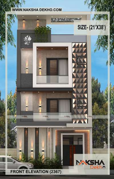 #3d Elevation # Home design # Front Elevation