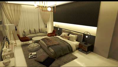 Bedroom design in brown and beige base. 
#BedroomDecor #MasterBedroom #BedroomDesigns #bedroominteriors #InteriorDesigner #LUXURY_INTERIOR #Designs #HouseDesigns