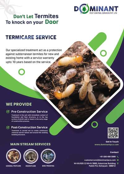 termite enquiries call us @ 
  8089618518
*warranty service
*Advanced Technology
*Odourless Chemical
*No need to vaccate Home
*Trained and experianced 
  Technicians