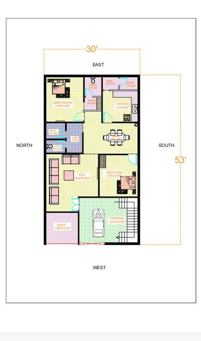 30×53 house plan ,west facing, including vastu  #HouseDesigns  #FloorPlans  #vasthuconsulting  #for_any_enquiry  dm