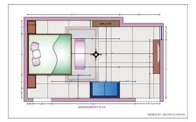 #MasterBedroom  #2ddrawing #bedroomplan