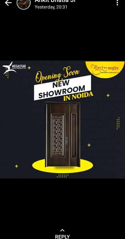 opening soon new steel doors showroom in noida..