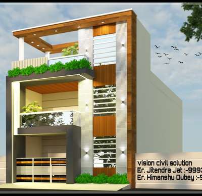 #ElevationDesign #ElevationHome  #3D_ELEVATION #exteriordesigns #30feetfront #banglow  #visioncivilsolution
 #Architect  #acp_design  #mordenelevation_design