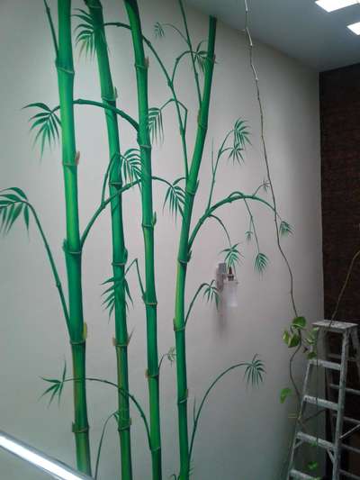 #WallPainting  #WallDecors  #WallDesigns  #WallPainting  #WallDesigns  #mural  #bamboo  #bamboowork  #bamboopainting
