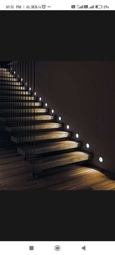 foot light in stairs