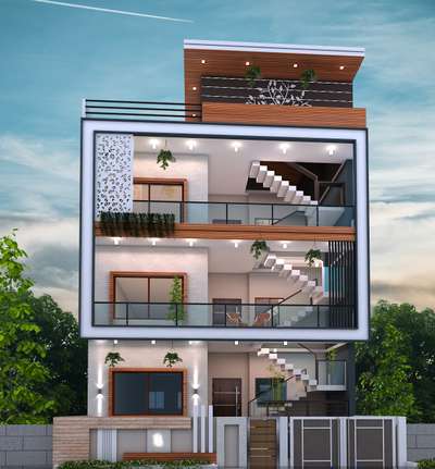 G+2 modern elevation
#ElevationDesign 
#modernhome 
#moderndesign 
#architecturedesigns 
#Architectural&Interior
#High_quality_Elevation 
#HouseDesigns 
#ContemporaryHouse
