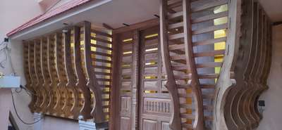 Wooden entrance work  #KeralaStyleHouse  #keralaarchitectures