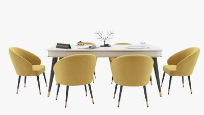 Classic 6 seater Dining table with febric and Marble Top
₹.89000/-
 #DiningChairs  #RectangularDiningTable  #DiningTable  #DiningTableAndChairs