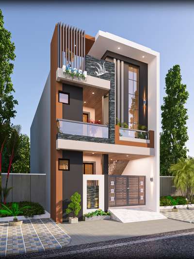 20'x40' Duplex  #Buildingconstruction  #HouseDesigns  #frontelevatio  #InteriorDesigner  #exterior_Work