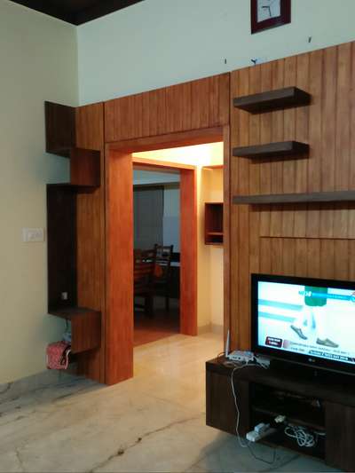 Panling with TV Unit & passage Beem clading
