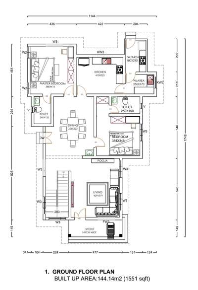 2477sqft ൽ വിശാലമായ സൗകര്യമേറിയ വീട്... #veerarchitects  #veed  #FloorPlans  #HouseDesigns