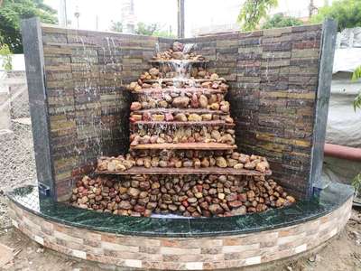 Waterfall Designed for Canara Bank Bhopal #waterfountain #bhopal #creativegardens #creativity #gardens  #plannters #naturalgardens #nature #bestgardens #fountains #nozzle #nozzlefountain #annudaycreativegardening #artificialgrass #artificialgrassexperts