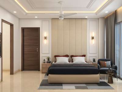 Modern minimal bedroom interior  #BedroomDecor 
#InteriorDesigner