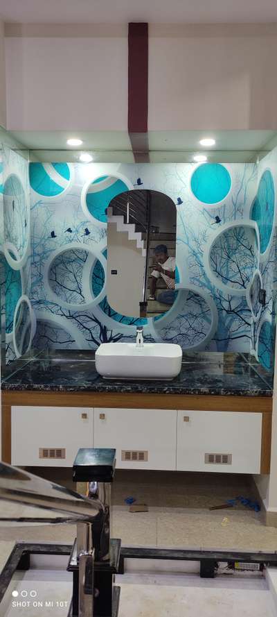 wash area printed mirror glass