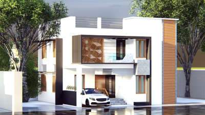 residence 3d visualization #exteriordesigns #exteriorcladingstone #exteriorrendering