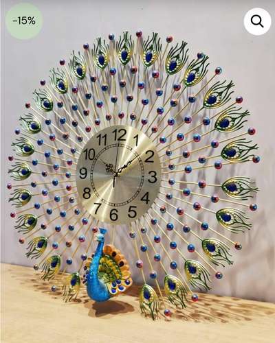 PEACOCK WITH CLOCK