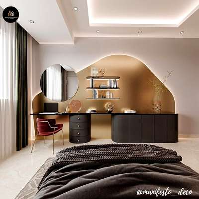 creating unique spaces 😍✨️♥️
DM for your designs 
MANIFESTO INTERIOR & DECOR
.
.
#InteriorDesigner #HomeAutomation #HomeDecor #BedroomDecor #LUXURY_INTERIOR #mirrorunit #Architect #architecturedesigns