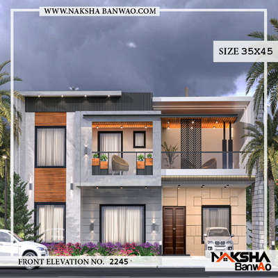 Complete project #mumbai
3D ELEVATION of 35x45
#naksha #nakshabanwao #houseplanning #homeexterior #exteriordesign #architecture #indianarchitecture
#architects #bestarchitecture #homedesign #houseplan #homedecoration #homeremodling  #decorationidea #mumbaiarchitect

For more info: 9549494050
Www.nakshabanwao.com